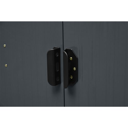 Riwall PRO fém kerti tároló 2,4 x 2,8 m lapostetővel RMSP 9x8 antracit LUX