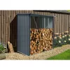 Riwall PRO tűzifatároló lejtős tetővel 2 x 1,5 m RMWS 3x7 Anthracite