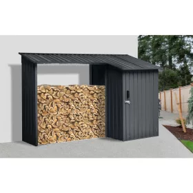 Riwall PRO tűzifatároló fészerrel 2,7 x 1,6 m RMWS 3x9 Anthracite