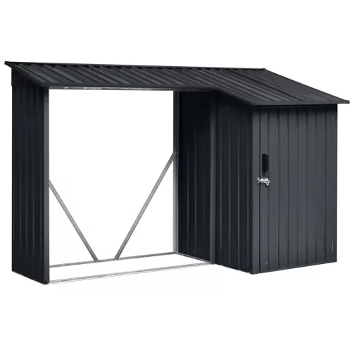 Riwall PRO tűzifatároló fészerrel 2,7 x 1,6 m RMWS 3x9 Anthracite