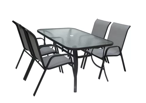 XT1012C fém kerti szék, 69 x 55 x 95 cm - szürke