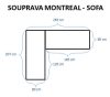 ROJAPLAST MONTREAL exkluzív polyrattan bútor garnitúra - antracit/szürke