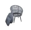 ROJAPLAST CONCORD SMALL exkluzív polyrattan kerti bútor garnitúra, ?100 cm