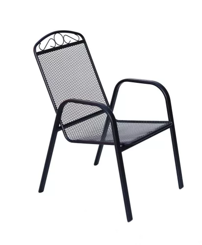 ZWMC-31 fém kerti szék, 56 x 69 x 93 cm - fekete
