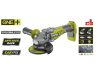 Ryobi akkus sarokcsiszoló 125 mm R18AG7-0 (akku + töltő nélkül)
