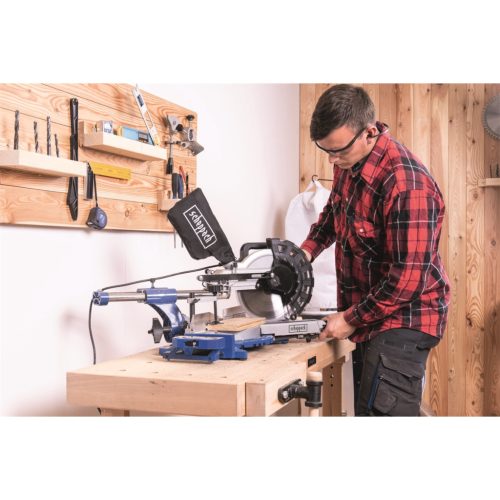 Scheppach gérvágó fűrész húzófunkcióval és lézerrel HM 254