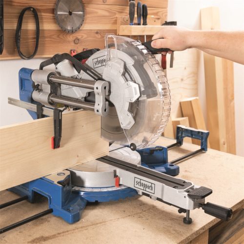 Scheppach gérvágó fűrész húzófunkcióval és lézerrel HM 305 SL