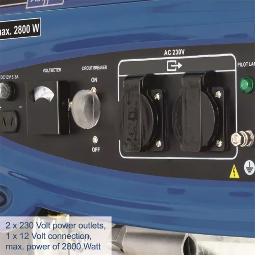 Scheppach vázszerkezetes áramfejlesztő, 2800 W, AVR szabályozással SG 3200