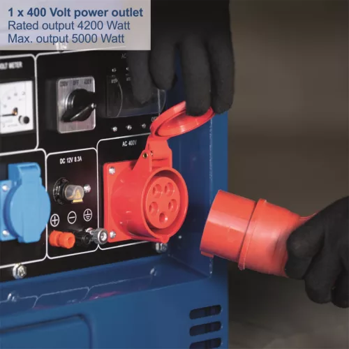 Scheppach dízel áramfejlesztő AVR szabályozással, 5000 W SG 5200 D