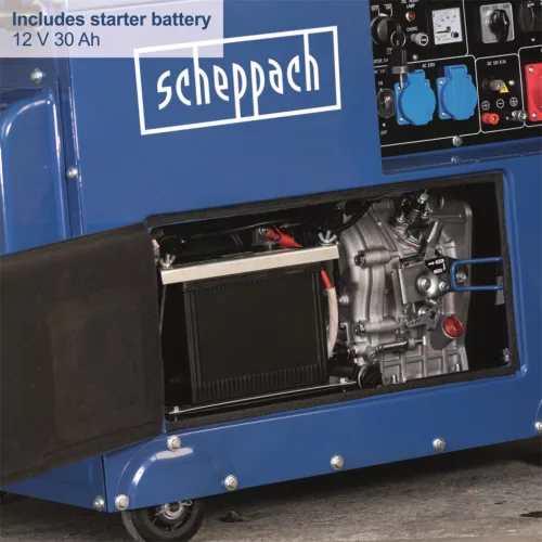 Scheppach dízel áramfejlesztő AVR szabályozással, 5000 W SG 5200 D