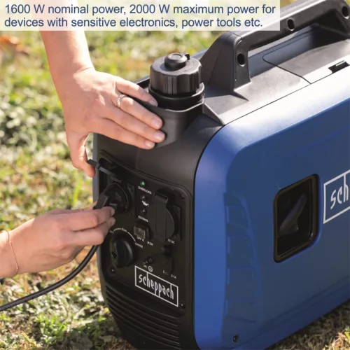 Scheppach inverteres áramfejlesztő - 2000 W, 2x 230 V SG 2500i