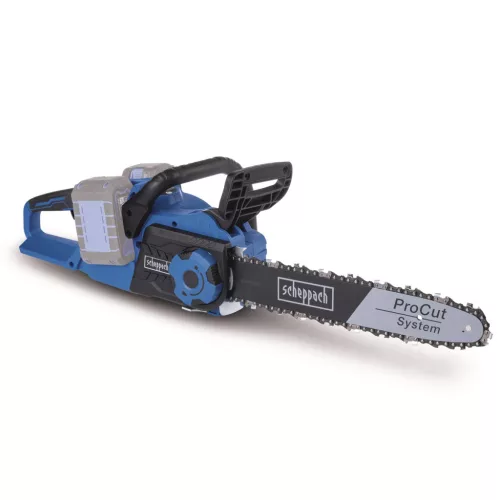 Scheppach akkus láncfűrész indukciós motorral 2x20V, IXES 20 V (akku és töltő nélkül) BC-CS355DUO-X
