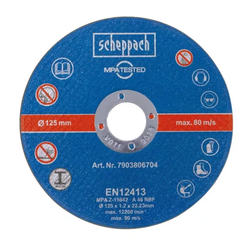 Scheppach csiszolótárcsa készlet 125 mm (12 db)