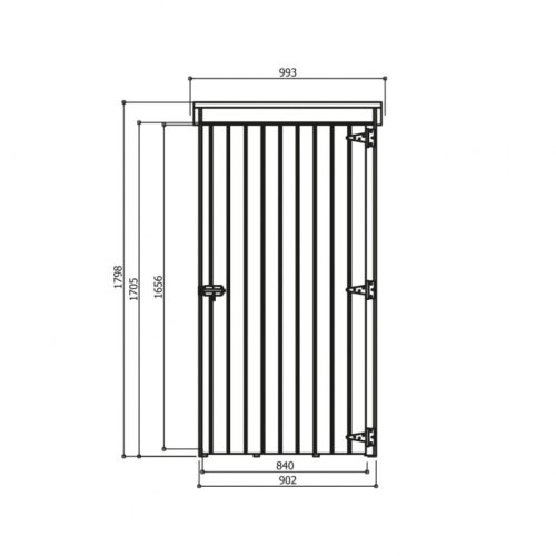 Solid fából készült kerti ház DEBORA 1 - 90 x 96 cm (S8581-1)