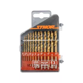 Sthor fémfúró 13 részes készlet 1,5-6,5 mm titán hengeres szárral