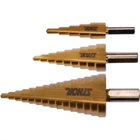 Sthor lépcsős fúró készlet 3 részes 4-32 mm