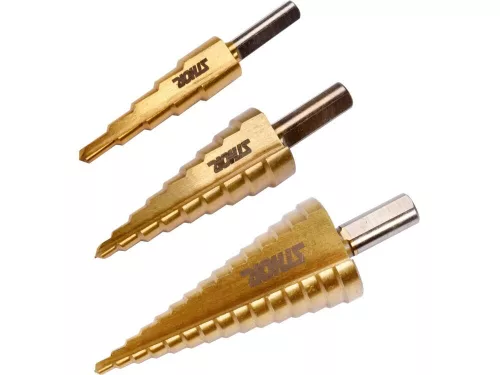 Sthor lépcsős fúró készlet 3 részes 4-32 mm