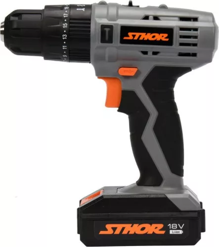 Sthor akkus fúró csavarozó 18V 1300mAh akkuval és töltővel