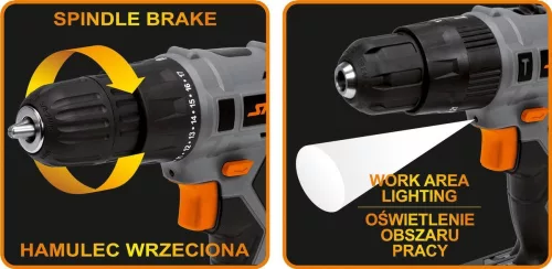 Sthor akkus fúró csavarozó 18V 1300mAh akkuval és töltővel