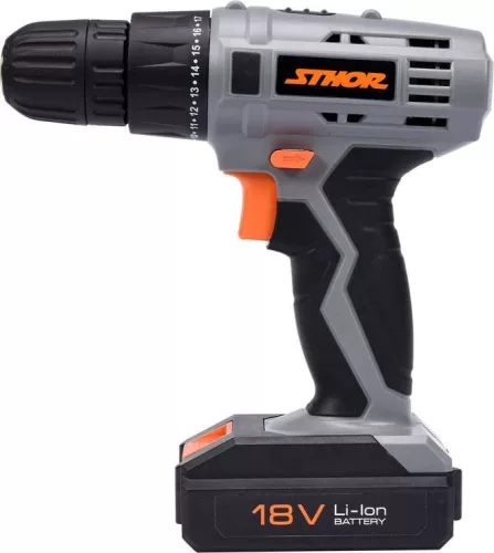 Sthor akkus fúró csavarozó 18V 1300mAh akkuval és töltővel