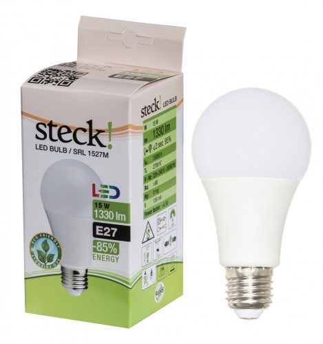 LED fényforrás, 15W, E27 meleg fehér