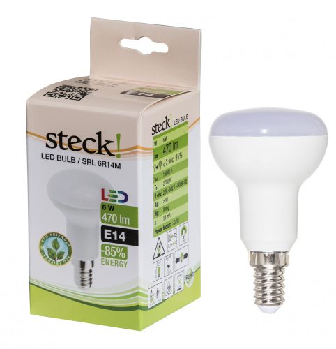 Steck LED fényforrás, 6W, r50, E14 meleg fehér