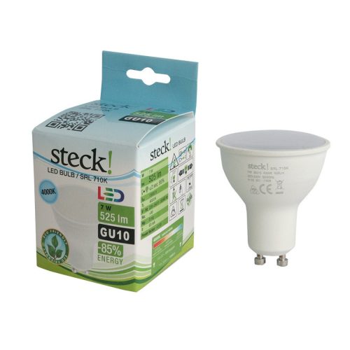 LED izzó 7W, GU10, 4000k