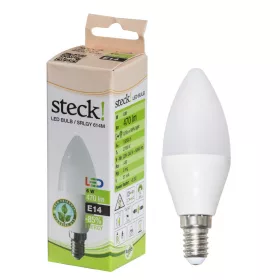 LED gyertya 6W E14, meleg fehér