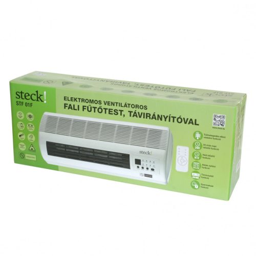 Elektromos ventilátoros fűtőtest, távirányítóval (4 m hatótávolság)