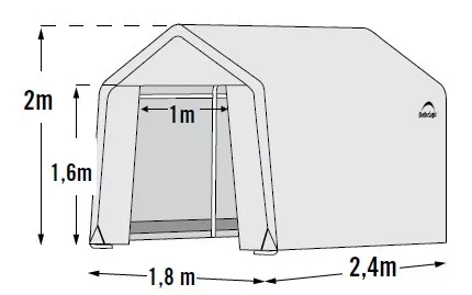 Fóliasátor 1,8x2,4 m - 25 mm - 70600EU