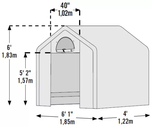Fóliasátor 1,8x1,2 m - 25 mm - 70208EU
