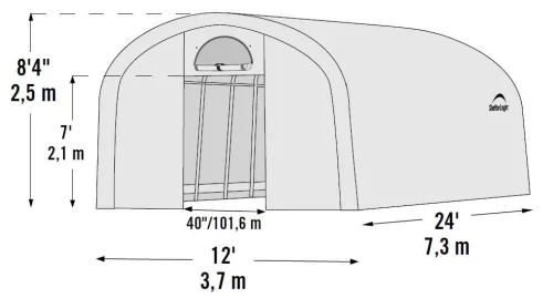 Tartalék vitorla - fóliasátor 3,7x7,3 m (70593EU)