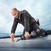 Steinel akkus hőlégfúvó Mobile Heat 7 kofferben, 8 Ah Bosch akku, töltő