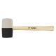 Topex gumikalapács 63 mm 680 g, fekete-fehér, fa nyél