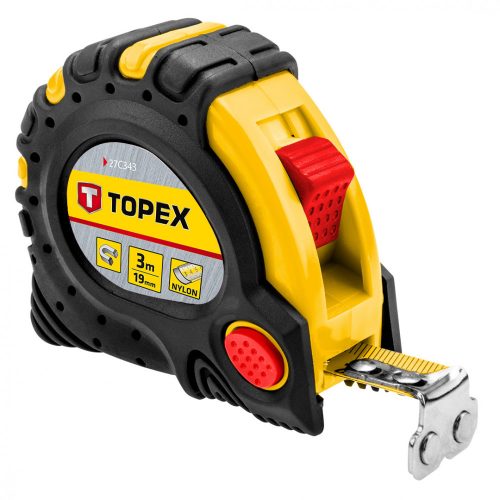 Topex mérőszalag 3 m x 19 mm mágneses
