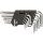 Topex torx kulcs készlet T10-50, 9 részes, lyukas