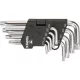 Topex torx kulcs készlet T10-50, 9 részes, lyukas