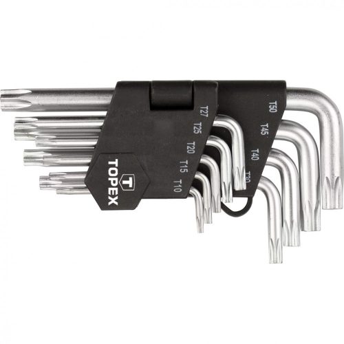 Topex torx kulcs készlet 9 részes, T10-50