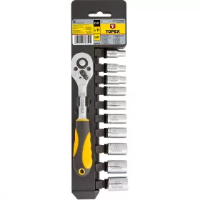 Topex dugókulcskészlet 1/4" 11 részes