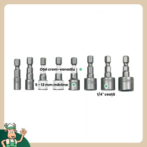 Topex csavarbehajtó készlet 5-13 mm