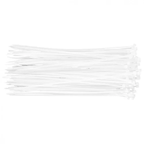 Topex kábelkötegelő 2,5 mmx200 mm, fehér, 100 részes