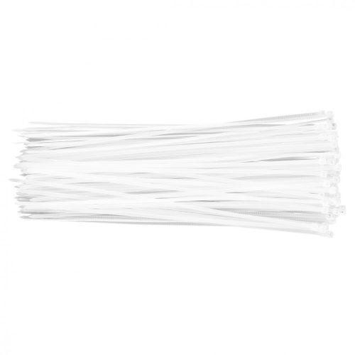 Topex kábelkötegelő 3,6 mmx300 mm, fehér, 100 részes