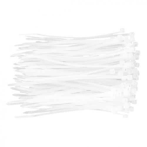 Topex kábelkötegelő 2,5 mmx100 mm, fehér, 100 részes