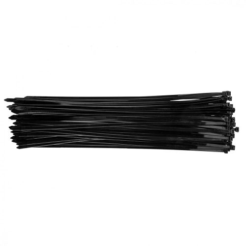 Topex kábelkötegelő 7,6 mmx500 mm, fekete, 75 részes