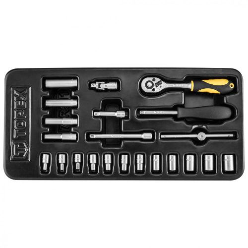 Topex dugókulcskészlet 1/4", 21 részes