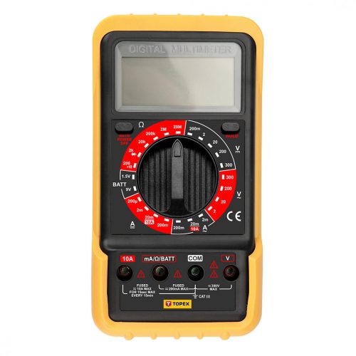 Topex digitális multiméter 1,5V, 9V