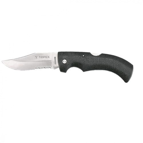 Topex összecsukható kés retesszel, 10cm, 220 mm