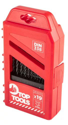 Top Tools fémfúró készlet 19 részes 1-10 mm