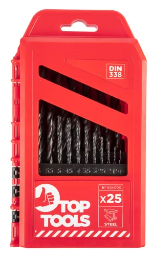 Top Tools fémfúró készlet 25 részes 1-13 mm
