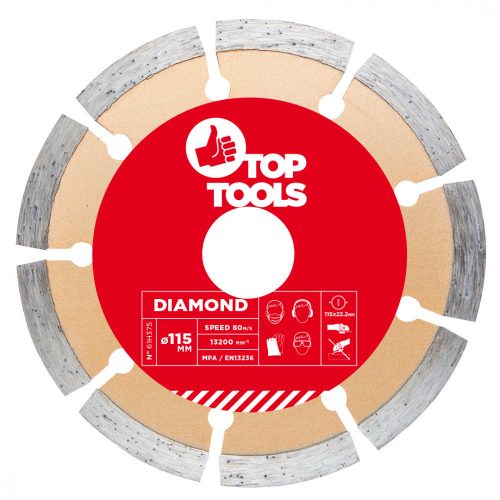 Top Tools gyémánt vágókorong 115 mm szegmentált